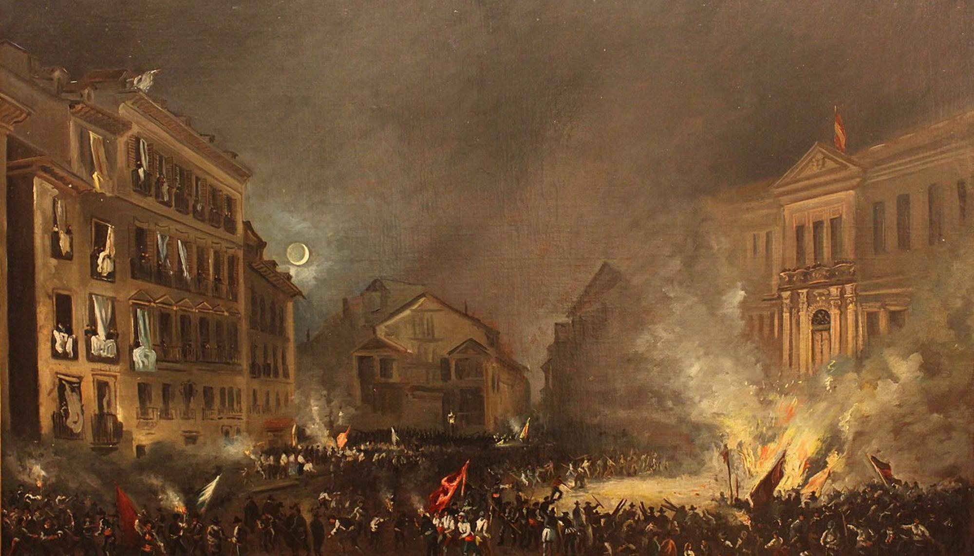 Episodio de la revolución de 1854 en la Puerta del Sol